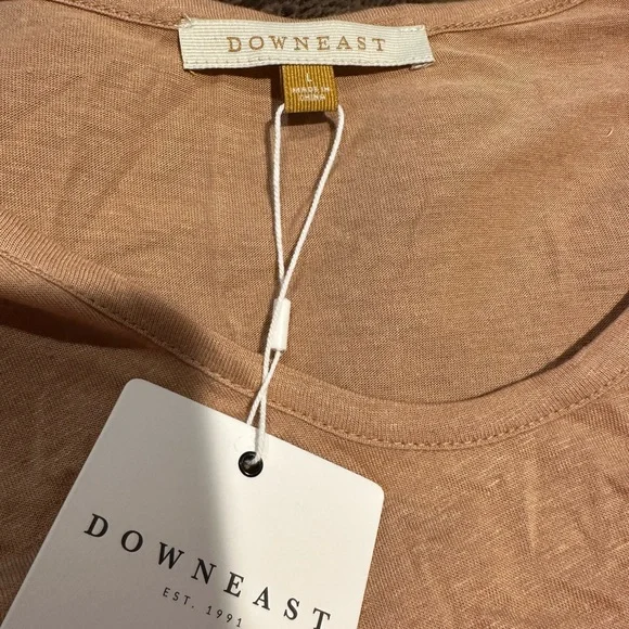 DownEast Women's Short Sleeve Tan Tee - Picture 2 of 7